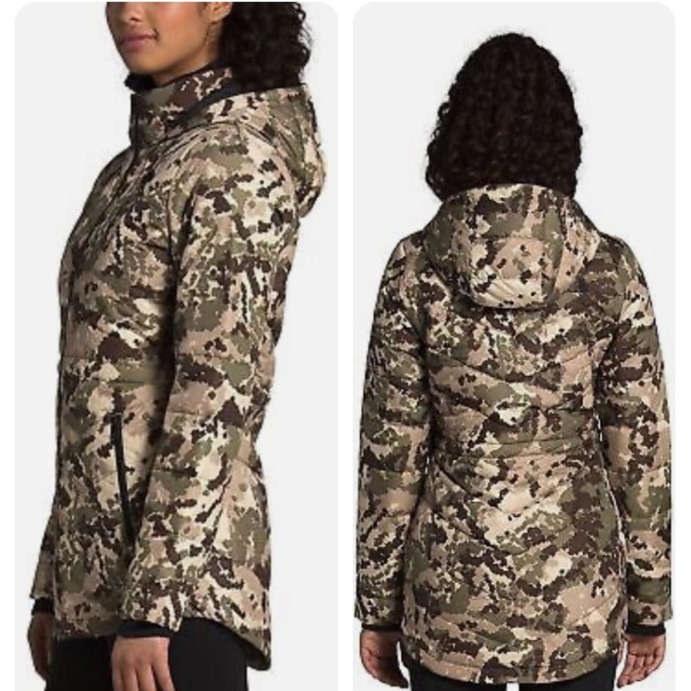 NWT North Face Tamburello Parka - Burnt Olive Green Digi Topo Print - Picture 8 of 15
